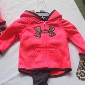 Under Armour Pink Hoodie Set  for Kids